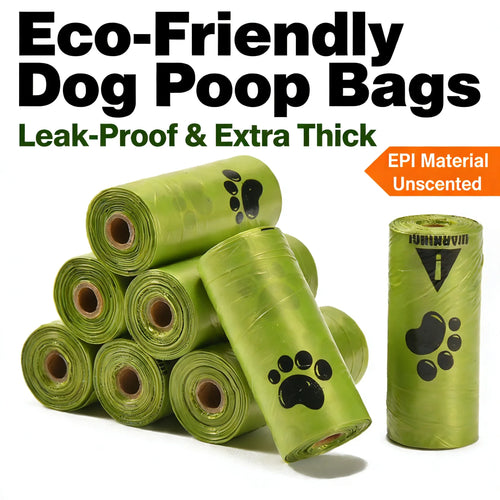 Eco-Friendly Dog Poop Bags Leak-Proof Extra Thick EPI Material Unscented Pet Waste Bags for Dog Walking Outdoor