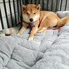 Oversized Plush Dog Cat Bed ,Sofa Crate Pad, Ultra Soft Polyester Pet Mat for All Size Cats Dogs, Adorable Rectangle Couch