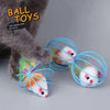 Interactive Mouse Cage Cat Toy – Colorful Chase Toy for Cats