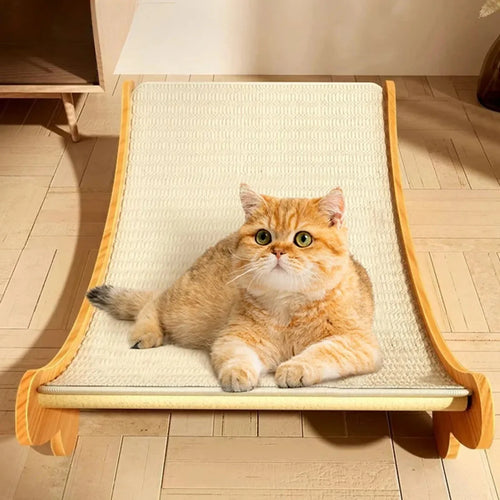 Wooden Cat Scratching Pad & Bed – Detachable Scratch Board
