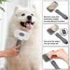Dual-Use Dog Cat Small Animal Grooming Brush 20×10×5.5cm, Self-Cleaning Slicker Comb with Round-Tip Bent Needles, Ergonomic Handle