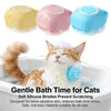 2-In-1 Pet Bath & Massage Brush With Shampoo Storage Silicone Dog Cat Grooming Tool For Puppy Kitten Sensitive Skin